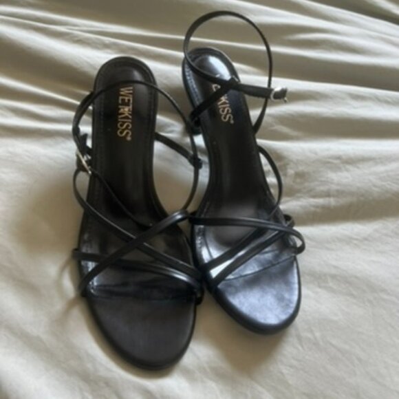 Black strappy kitten heels - Picture 1 of 5